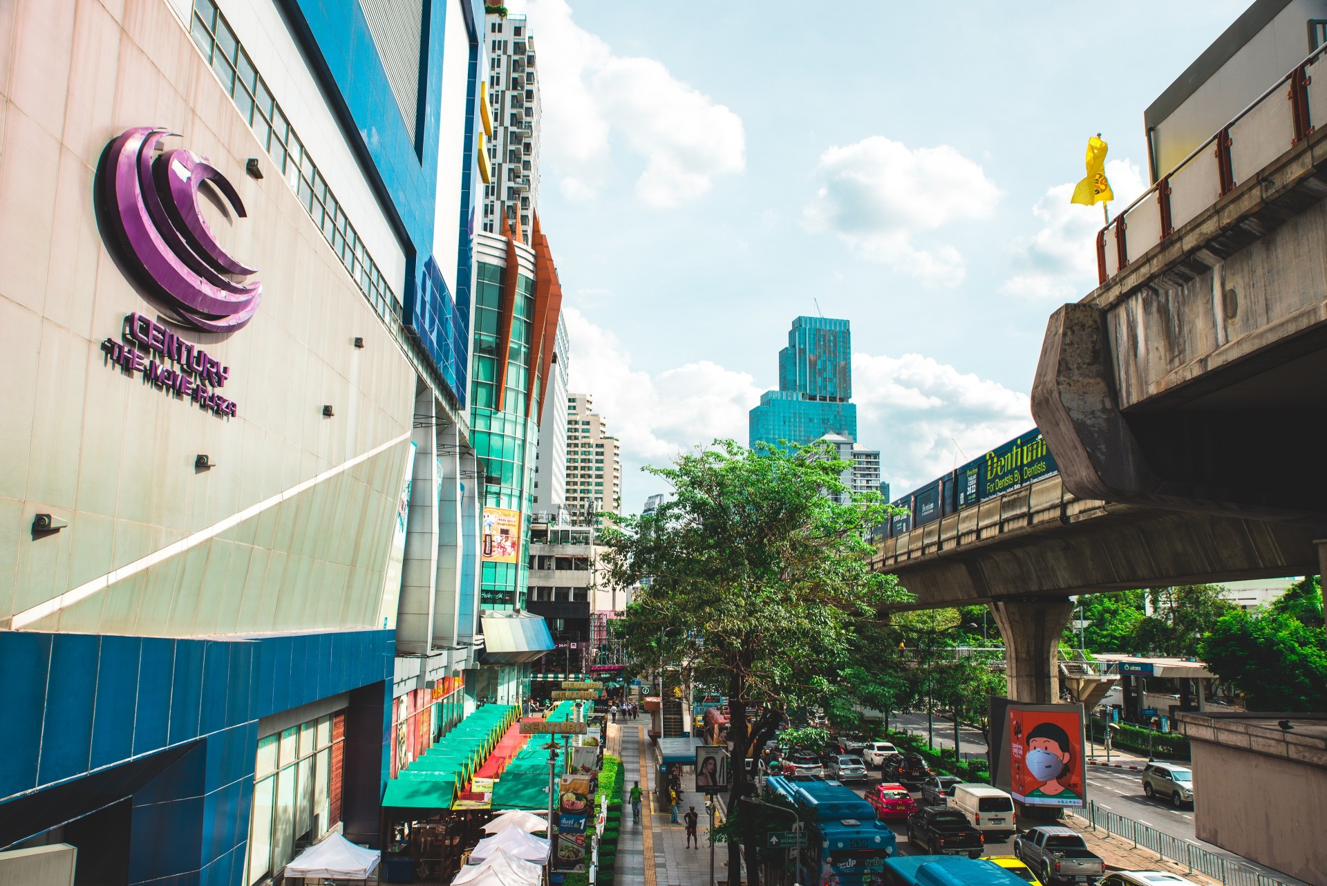 Bangkok, Thailand. July 6, 2022. Century The Movie Plaza, near BTS Victory Monument Skytrain station.