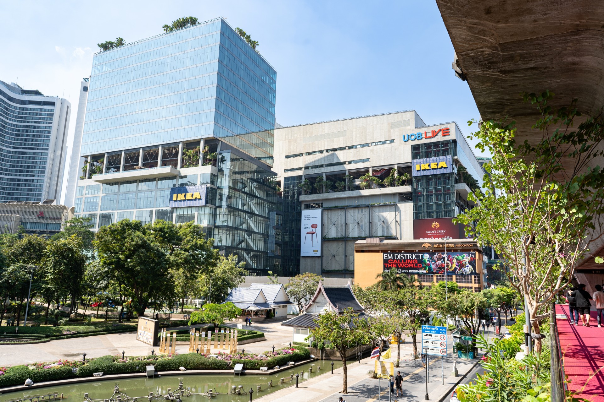 Bangkok Thailand DEC 30 2023: EmSphere, a new shopping mall near BTS Phrom Phong. EMSPHERE new Plaza in Sukhumvit area.